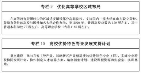 重磅丨山东省“十三五”教育事业发展规划,推动高等教育特色优质发展